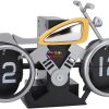 eNField-BD.COM POMYA Flip Clock Decorative Ornament Motorcycle Mechanical for Bedroom | Silver Yellow Home & Living