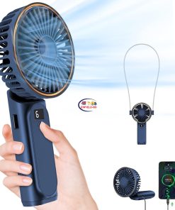 eNField-BD.COM Portable Handheld Fan 180° Adjustable 6 Speed 15H Cooling | Black Others  
