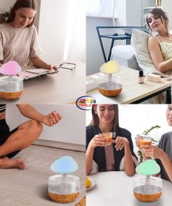eNField-BD.COM Rain Cloud Night Light Humidifier with Raining Water Drop Sound Oil Diffuser for Bedroom | White Home & Living