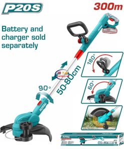 eNField-BD.COM TOTAL Cordless Grass Trimmer 4.0Ah Battery 20v Charger | Light blue Tools & Home Improvement
