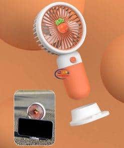 eNField-BD.COM Cute Fruit Mini Hand Fan With Phone Holder | Peach Others  