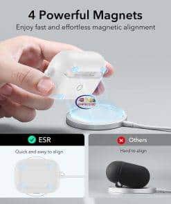 eNField-BD.COM ESR for AirPods 4 Case Compatible with AirPods 4th Generation Case | White Others