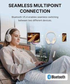 eNField-BD.COM Edifier WH700NB Pro ANC Bluetooth Headphone | IVORY Earphones / Headset  