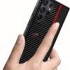 eNField-BD.COM Samsung Galaxy S23 Ultra Case Slim Thin Carbon Fiber Classic Design Soft Hybrid Bumper | Red Cases & Screen Protector