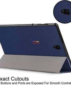 eNField-BD.COM Tri-Fold Series Samsung Galaxy Tab S4 Smart Folio Case | Navyblue Cases & Screen Protector  