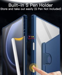 eNField-BD.COM JETech 360° Rotating Case for Galaxy Tab S9+/FE+ 12.4″ | S Pen | Navy Cases & Screen Protector