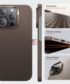eNField-BD.COM BENKS ArmorTint ArmorAir Case built with 1000D Kevlar for iPhone 16 Pro Max | Dawn Light Gold Cases & Screen Protector