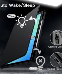 eNField-BD.COM JETech 360° Rotating Case for Galaxy Tab S10 FE+ 13.1″ | Black Cases & Screen Protector