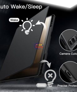 eNField-BD.COM JETech 360° Rotating Case for Galaxy Tab S9+/FE+ 12.4″ | S Pen | Black Cases & Screen Protector