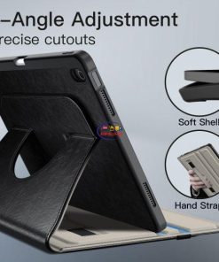 eNField-BD.COM JETech 360° Rotating iPad Air 13″ Case with Pencil Holder | Black Cases & Screen Protector