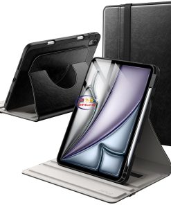 eNField-BD.COM JETech 360° iPad Air 11″ Case with Pencil Holder – PU Folio | Black Cases & Screen Protector  