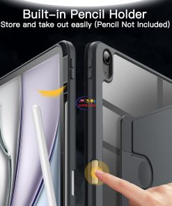 eNField-BD.COM JETech Rotating iPad Air 13″ Case with Pencil Holder & Auto Wake/Sleep Cases & Screen Protector