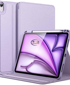 eNField-BD.COM JETech iPad Air 11″ Case with Pencil Holder & Stand | Purple Cases & Screen Protector