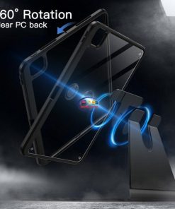 eNField-BD.COM JETech iPad Pro 13″ M4 Case 2024 | 360° Stand + Pencil Slot | Black Cases & Screen Protector