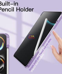 eNField-BD.COM JETech iPad Pro 13″ M4 Case (2024) with Pencil Holder | Purple Cases & Screen Protector  
