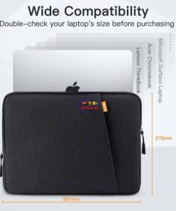 eNField-BD.COM JETech 15-Inch Laptop Sleeve | Waterproof Shockproof Case | Black Cases & Screen Protector  