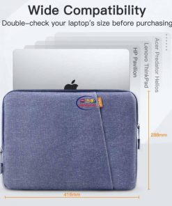 eNField-BD.COM JETech 16-Inch MacBook Pro Sleeve | Waterproof & Pocketed | Purple Cases & Screen Protector  