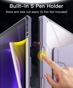 eNField-BD.COM JETech 360° Rotating Case for Galaxy Tab S10/S9 FE S Pen | Lavender Cases & Screen Protector  