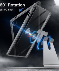 eNField-BD.COM JETech 360° Rotating Case for Galaxy Tab S10/S9 FE S Pen | Silver Cases & Screen Protector