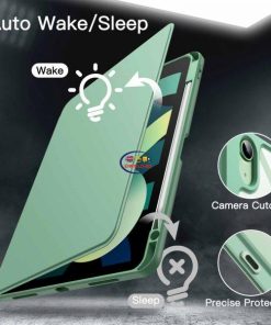 eNField-BD.COM JETech 360° Rotating Case for iPad Air 11″/10.9″ Cover | Green Cases & Screen Protector