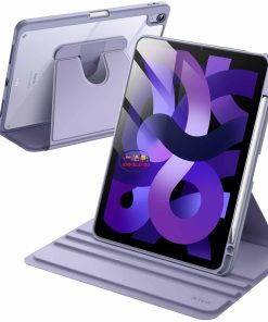 eNField-BD.COM JETech 360° Rotating Case for iPad Air 11″/10.9″ Cover | Purple Cases & Screen Protector