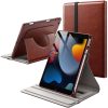 eNField-BD.COM JETech 360° Rotating iPad 10.2″ Case with Pencil Holder | Brown Cases & Screen Protector