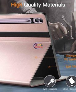 eNField-BD.COM JETech Case for Galaxy Tab S9 FE+ 12.4″ w/ S Pen Holder | Rose Gold Cases & Screen Protector  