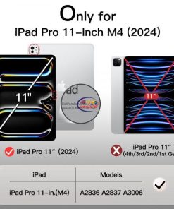eNField-BD.COM JETech Clear Case iPad Pro 11″ M4 (2024) | Slim & Shockproof | Silver Cases & Screen Protector  