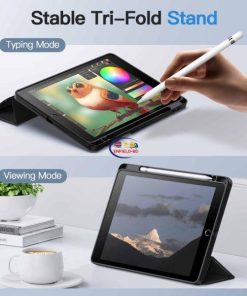 eNField-BD.COM JETech Detachable iPad 10.2 Case with Pencil Holder | Black Cases & Screen Protector