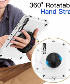 eNField-BD.COM JETech Galaxy Tab S9 Plus Case Rugged 360° Stand S Pen | Beige Cases & Screen Protector