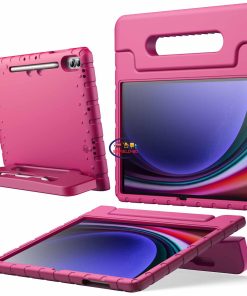 eNField-BD.COM JETech Kids Case for Galaxy Tab S9+ 12.4″ with S Pen Slot | Plum Cases & Screen Protector  