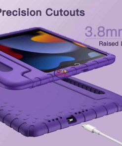 eNField-BD.COM JETech Kids iPad 10.2/10.5 Case – Shockproof with Handle | Purple Cases & Screen Protector