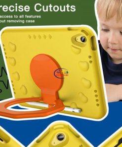 eNField-BD.COM JETech Kids iPad Case A16 11th/10th Gen | 360° Stand & Grip | Yellow Cases & Screen Protector