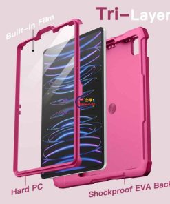 eNField-BD.COM JETech Kids iPad Pro/Air Case with Stand & Screen Protector | Plum Cases & Screen Protector
