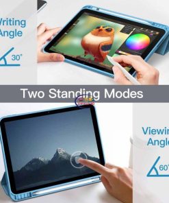 eNField-BD.COM JETech Matte iPad A16 Case | Pencil Holder + Slim Stand Cover | Blue Cases & Screen Protector  