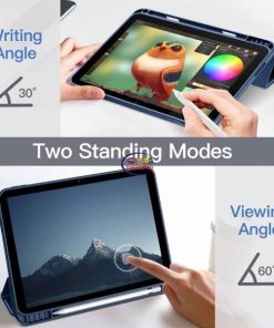 eNField-BD.COM JETech Matte iPad A16 Case | Pencil Holder + Slim Stand Cover | Navy Cases & Screen Protector