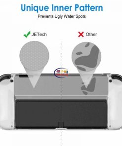 eNField-BD.COM JETech OLED Switch Case 7″ Grip Cover | Shockproof Clear | Silver Cases & Screen Protector