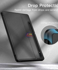 eNField-BD.COM JETech Slim Folio Case for Samsung Tab S8/S7 with S Pen | Black Cases & Screen Protector