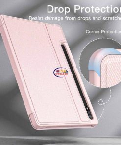 eNField-BD.COM JETech Slim Folio Case for Samsung Tab S8/S7 with S Pen | Pink Gold Cases & Screen Protector