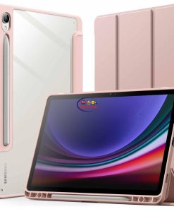 eNField-BD.COM JETech Tab S9 11″ Case | Clear Shockproof S Pen Stand | Rose Gold Cases & Screen Protector