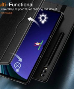 eNField-BD.COM JETech Tab S9 Ultra 14.6″ Case | PU Folio with S Pen Slot | Black Cases & Screen Protector  