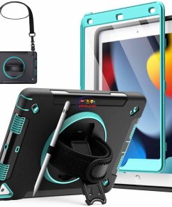 eNField-BD.COM JETech iPad 10.2 Case | Rugged 360° Stand with Screen Guard | Blue Cases & Screen Protector  