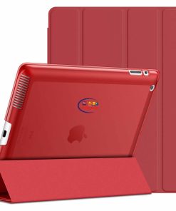 eNField-BD.COM JETech iPad 2/3/4 Smart Case | Auto Wake/Sleep Cover | Red Cases & Screen Protector  