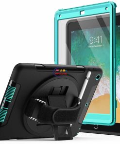 eNField-BD.COM JETech iPad 9.7 Case | Rugged 360° Stand with Screen Guard | Blue Cases & Screen Protector  
