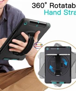 eNField-BD.COM JETech iPad 9.7 Case | Rugged 360° Stand with Screen Guard | Blue Cases & Screen Protector
