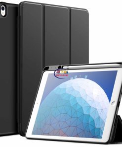 eNField-BD.COM JETech iPad Air 3/Pro 10.5 Case | Pencil Holder | Auto Wake | Black Cases & Screen Protector  