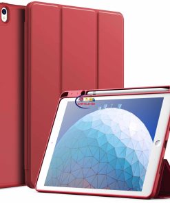 eNField-BD.COM JETech iPad Air 3/Pro 10.5 Case | Pencil Holder | Auto Wake | Red Cases & Screen Protector  