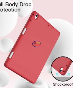 eNField-BD.COM JETech iPad Air 3/Pro 10.5 Case | Pencil Holder | Auto Wake | Red Cases & Screen Protector  