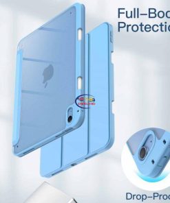 eNField-BD.COM JETech iPad Case (11th/10th Gen) with Pencil Holder Clear | Blue Cases & Screen Protector