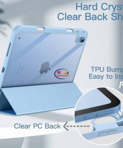 eNField-BD.COM JETech iPad Case (11th/10th Gen) with Pencil Holder Clear | Sky Blue Cases & Screen Protector  
